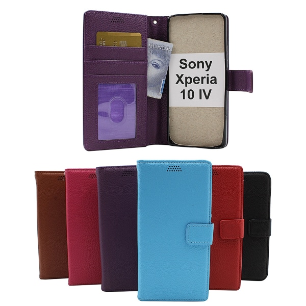 New Standcase Wallet Sony Xperia 10 IV 5G (XQ-CC54) Svart