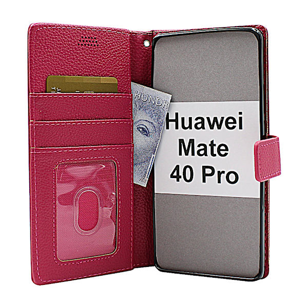 New Standcase Wallet Huawei Mate 40 Pro Svart