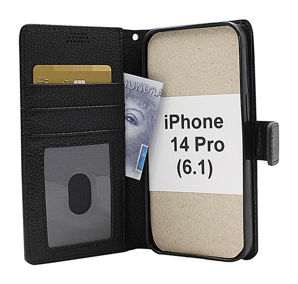 New Standcase Wallet iPhone 14 Pro (6.1) Svart