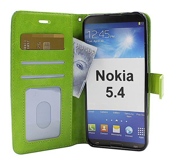 Crazy Horse Wallet Nokia 5.4 Röd