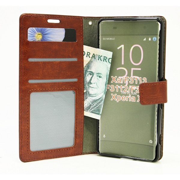 Crazy Horse Wallet Sony Xperia XA (F3111) Brun