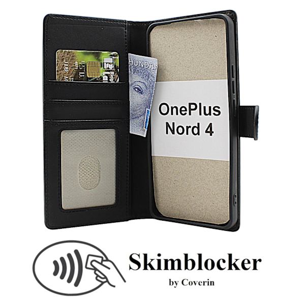 Skimblocker OnePlus Nord 4 5G Plånboksfodral Svart