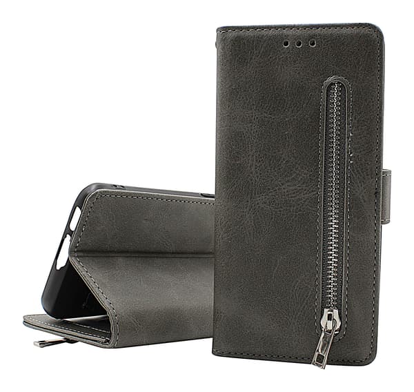 Zipper Standcase Wallet Samsung Galaxy S23 FE 5G Grå