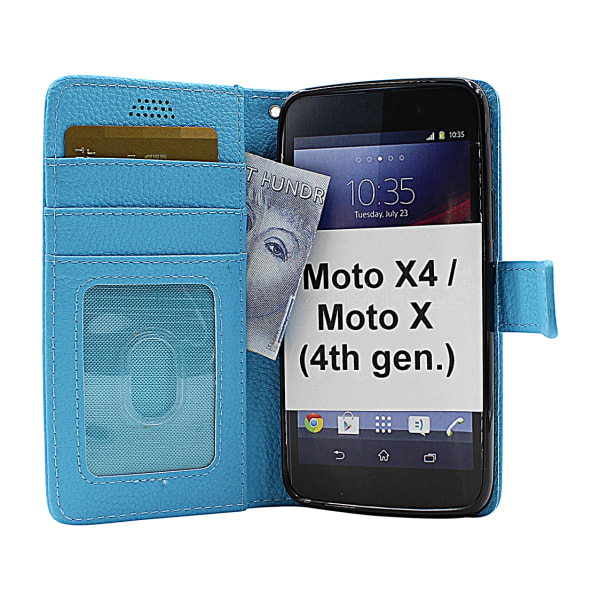 New Standcase Wallet Motorola Moto X4 / Moto X (4th gen) Svart