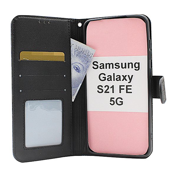 Flower Standcase Wallet Samsung Galaxy S21 FE 5G (SM-G990B) Lila