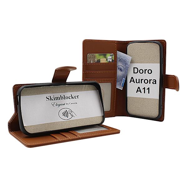 Skimblocker Doro Aurora A11 Plånboksfodral Brandy
