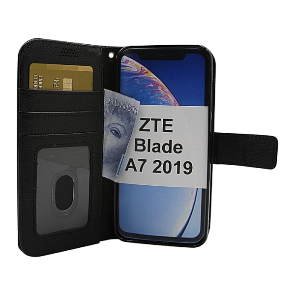 New Standcase Wallet ZTE Blade A7 2019 Svart