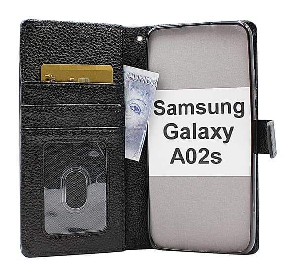New Standcase Wallet Samsung Galaxy A02s (A025G/DS) Ljusblå