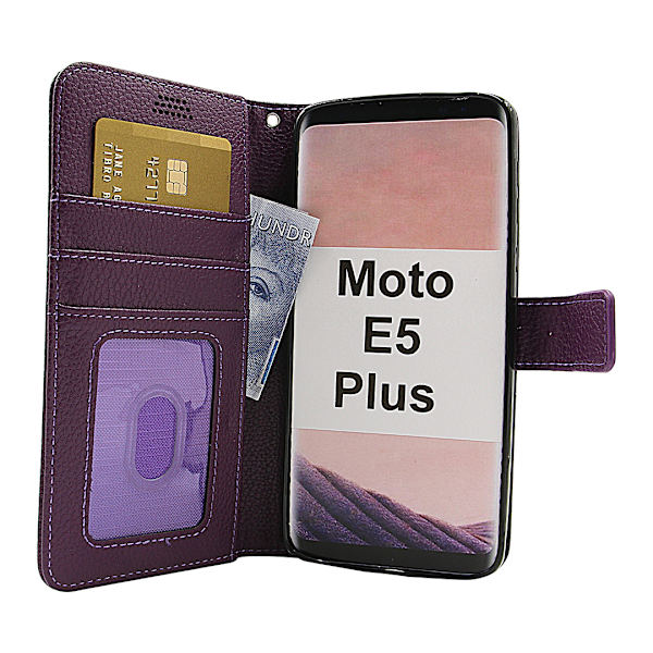 New Standcase Wallet Motorola Moto E5 Plus Lila