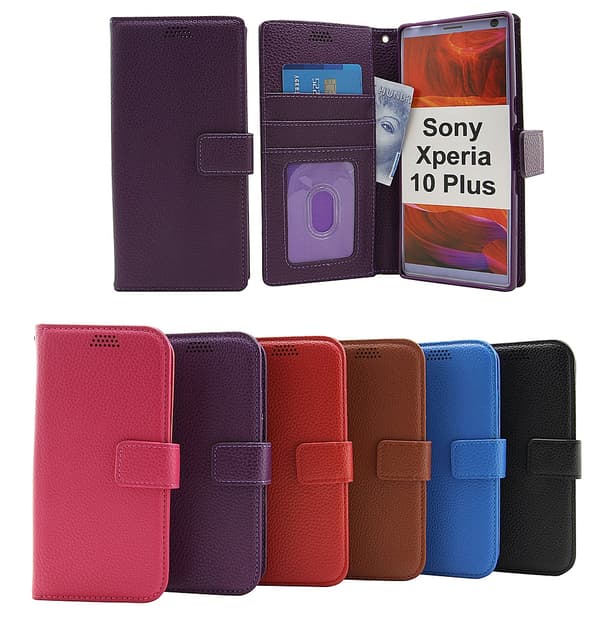 New Standcase Wallet Sony Xperia 10 Plus Blå