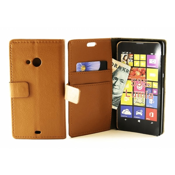 Standcase Wallet Microsoft Lumia 535 Röd