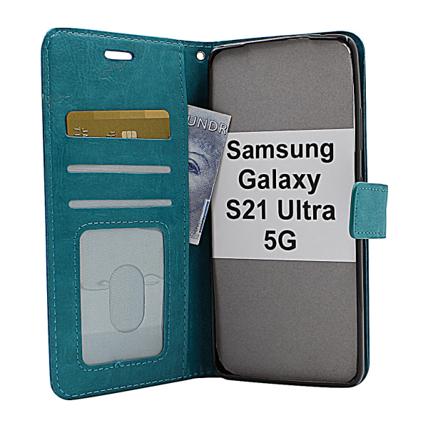 Crazy Horse Wallet Samsung Galaxy S21 Ultra 5G (G998B) Svart