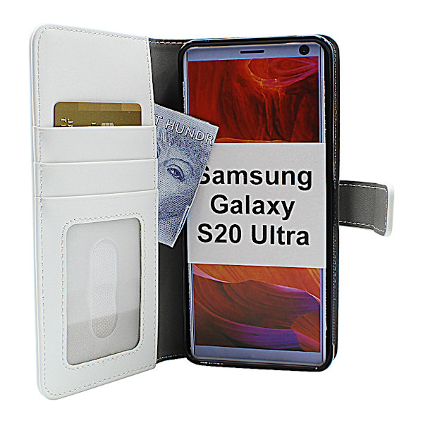 Skimblocker Magnet Wallet Samsung Galaxy S20 Ultra (G988B) Vit