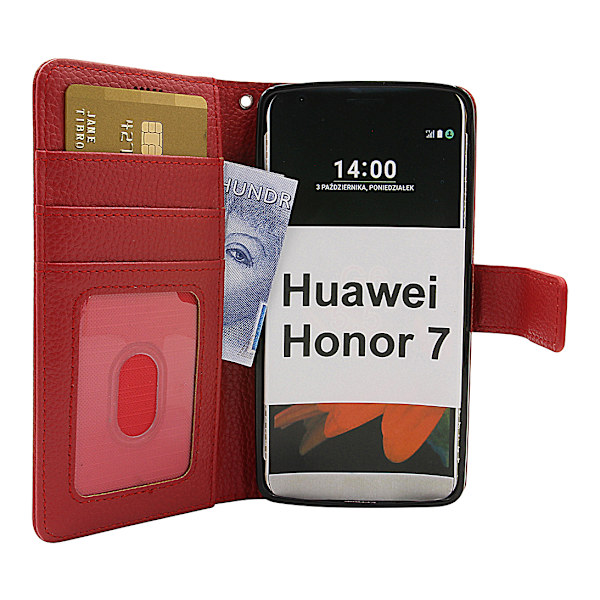 New Standcase Wallet Huawei Honor 7 (PLK-L01 / PLK-AL10) Röd