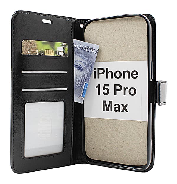 Crazy Horse Wallet iPhone 15 Pro Max Hotpink