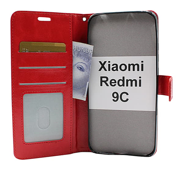 Crazy Horse Wallet Xiaomi Redmi 9C Lila