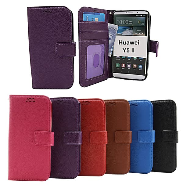 New Standcase Wallet Huawei Y5 II Blå