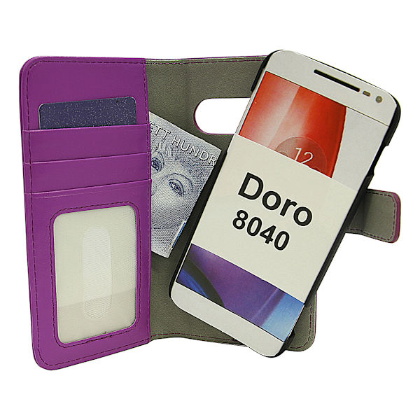 Skimblocker Magnet Wallet Doro 8040 Lila