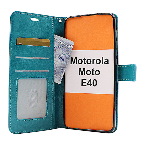 Crazy Horse Wallet Motorola Moto E20 / E30 / E40 Svart
