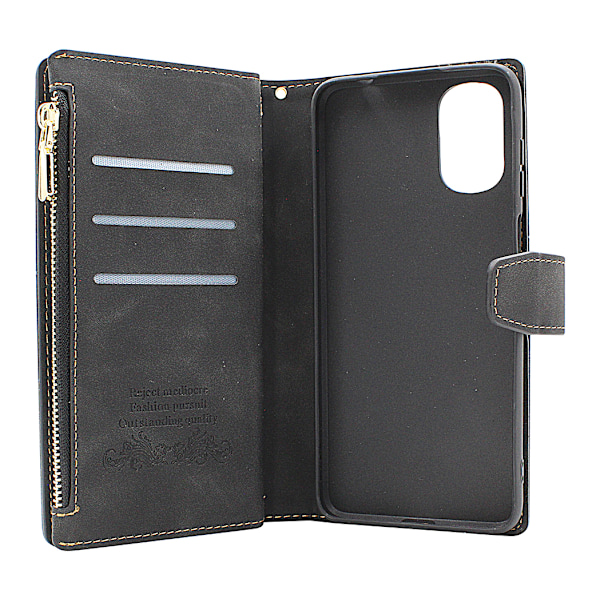 XL Standcase Lyxfodral Motorola Moto E32s Svart