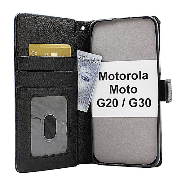 New Standcase Wallet Motorola Moto G20 / Motorola Moto G30 Svart