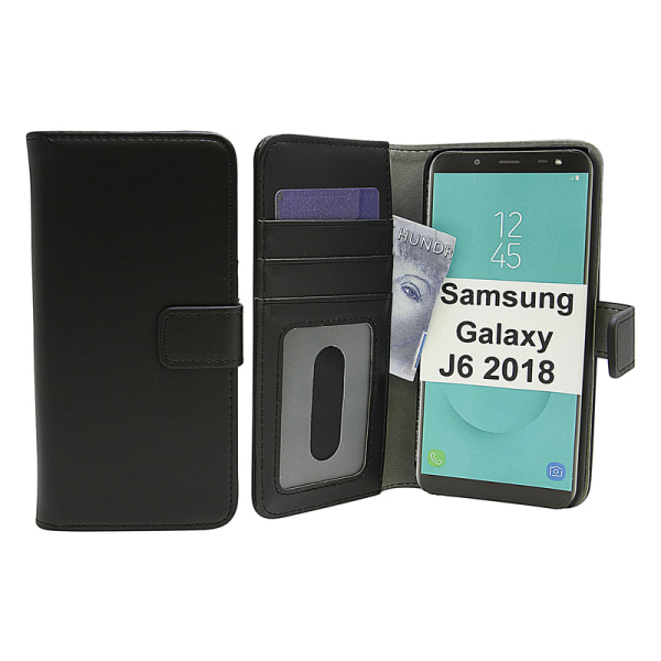Skimblocker Magnet Wallet Samsung Galaxy J6 2018 (J600FN/DS) Svart