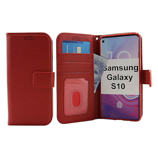 Standcase Wallet Samsung Galaxy S10 (G973F) Röd