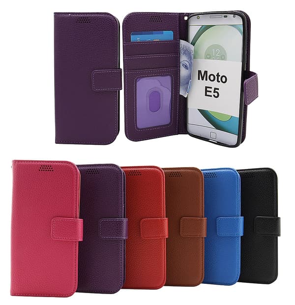 New Standcase Wallet Motorola Moto E5 / Moto E (5th gen) Röd