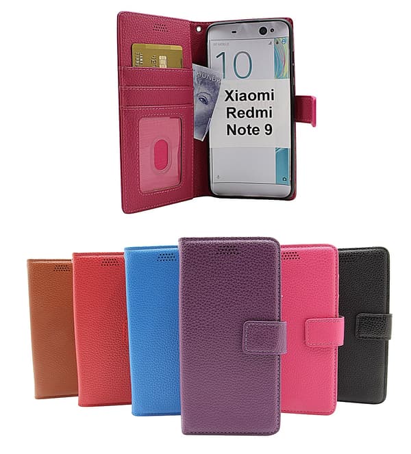 New Standcase Wallet Xiaomi Redmi Note 9 Hotpink