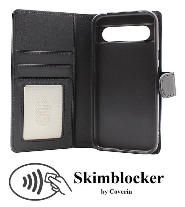 Skimblocker Google Pixel 8a 5G Magnet Plånboksfodral Petrol