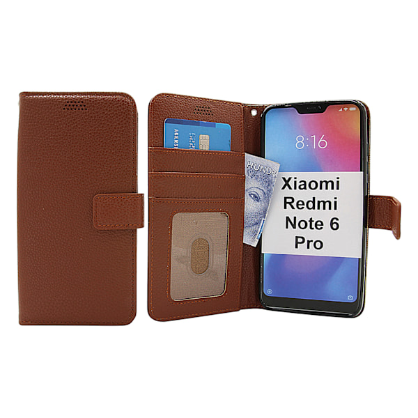 New Standcase Wallet Xiaomi Redmi Note 6 Pro Brun