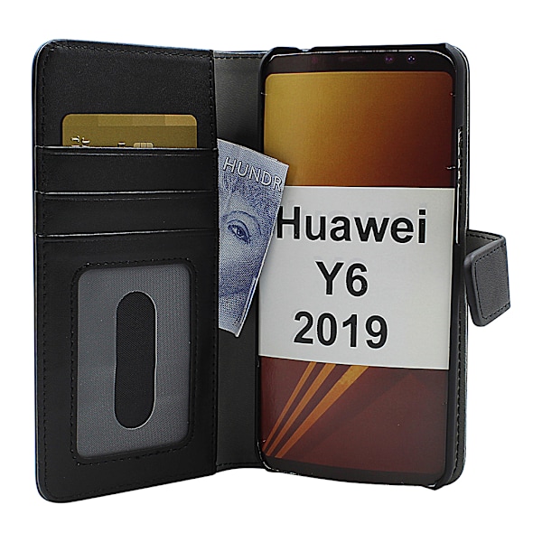 Skimblocker Magnet Wallet Huawei Y6 2019 Svart