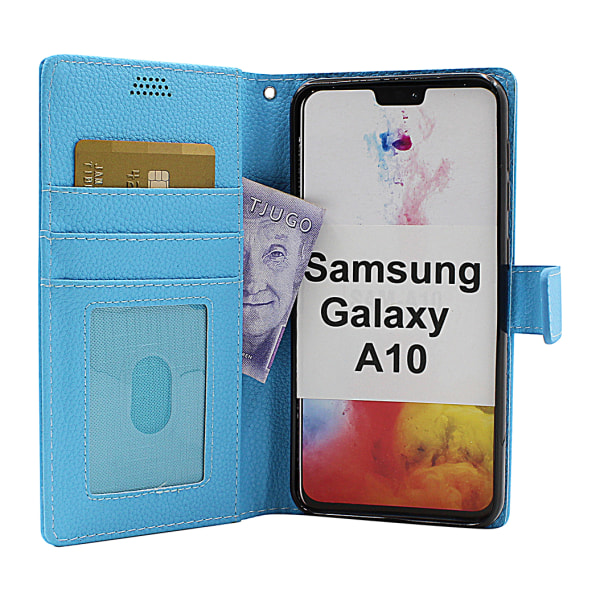 New Standcase Wallet Samsung Galaxy A10 (A105F/DS) Ljusblå
