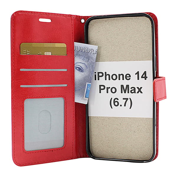 Crazy Horse Wallet iPhone 14 Pro Max (6.7) Lila
