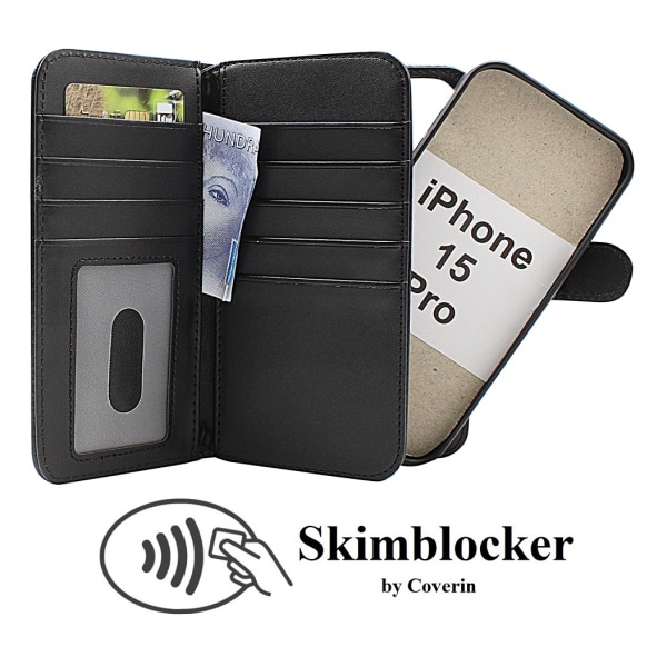 Skimblocker XL Magnet Fodral iPhone 15 Pro