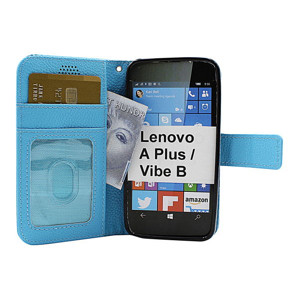 New Standcase Wallet Lenovo B / Vibe B (A2016a40) Blå