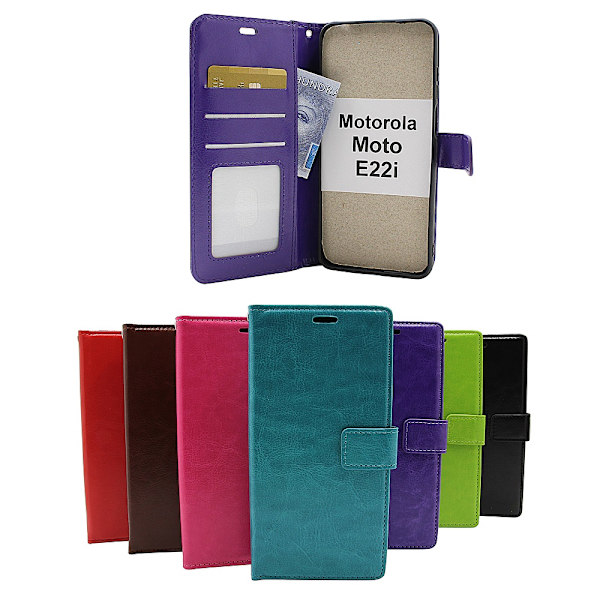 Crazy Horse Wallet Motorola Moto E22i Svart