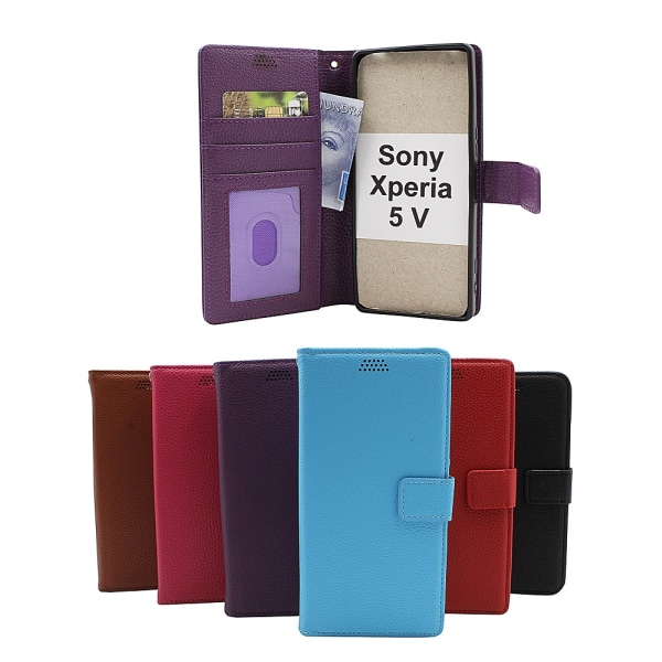 New Standcase Wallet Sony Xperia 5 V Svart
