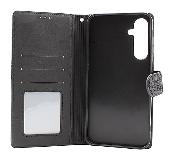 Flower Standcase Wallet Samsung Galaxy A35 5G Lila