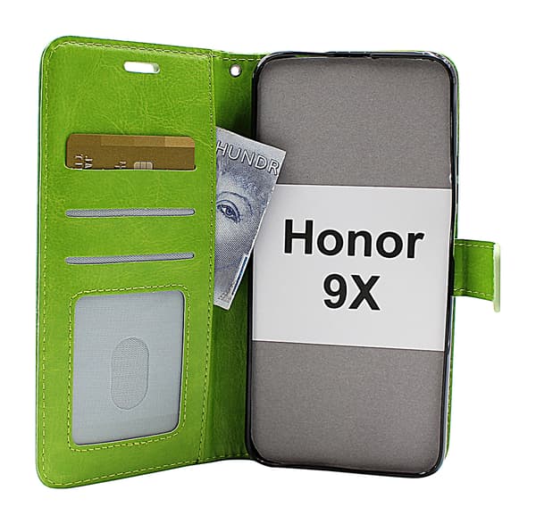 Crazy Horse Wallet Honor 9X Grön