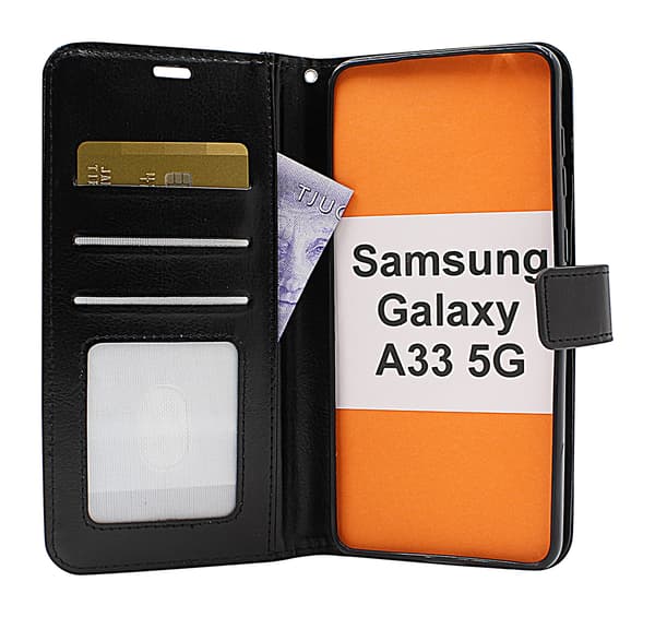 Crazy Horse Wallet Samsung Galaxy A33 5G (A336B) Grön