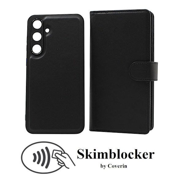 Skimblocker Samsung Galaxy S24 FE XL Magnet Plånboksfodral Svart