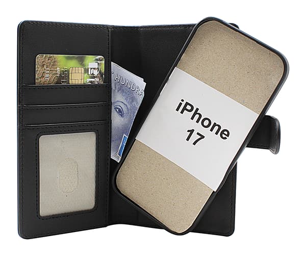 Skimblocker iPhone 17 Magnet Plånboksfodral Svart