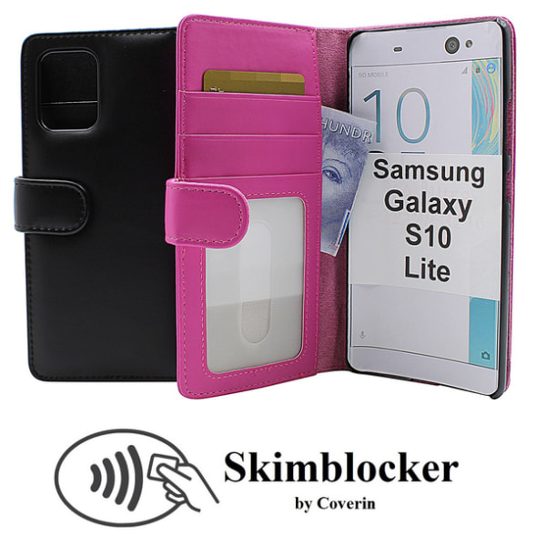 Skimblocker Plånboksfodral Samsung Galaxy S10 Lite (G770F) Svart