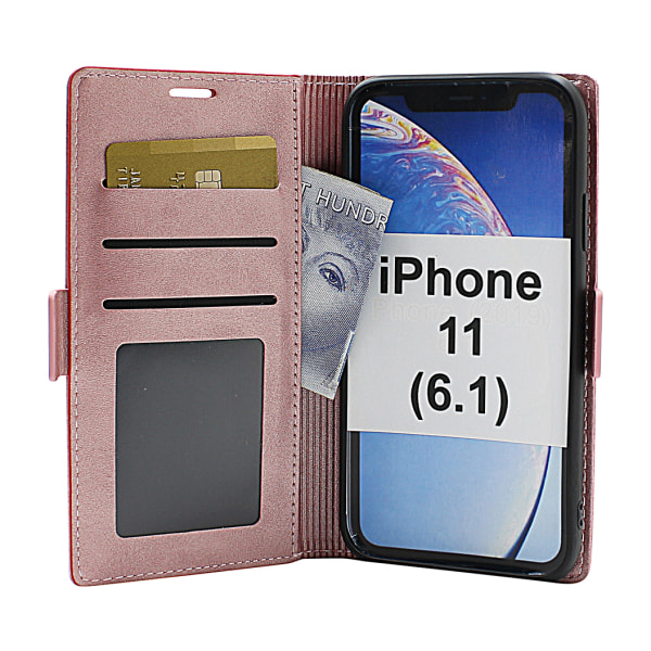 Lyx Standcase Wallet iPhone 11 (6.1) Ljusrosa