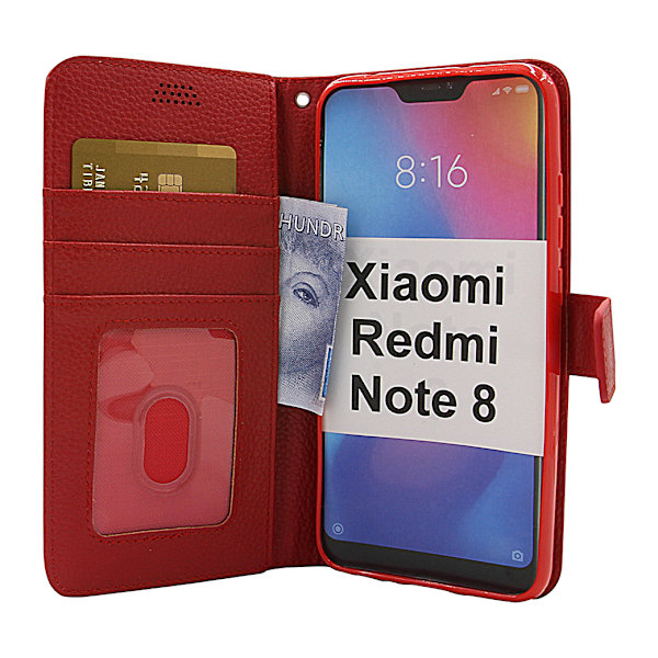 New Standcase Wallet Xiaomi Redmi Note 8 Röd