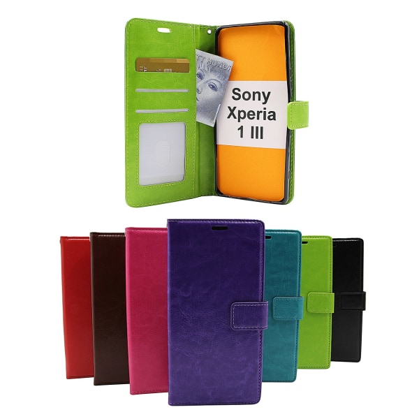 Crazy Horse Wallet Sony Xperia 1 III (XQ-BC52) Brun