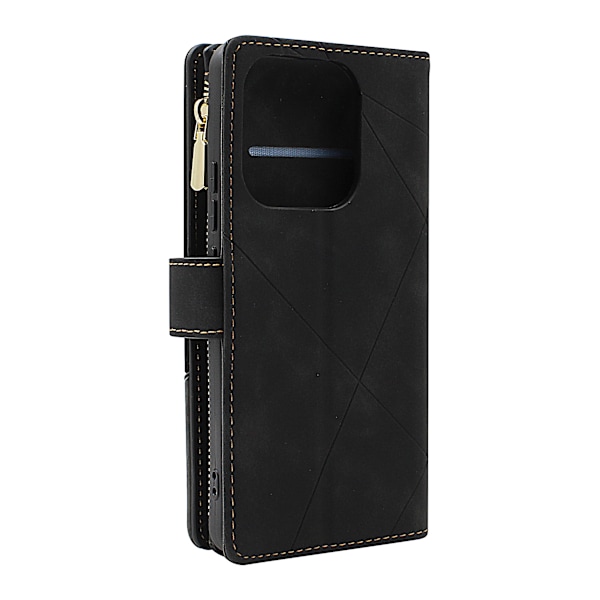 XL Xiaomi Redmi Note 14 5G Lyx Plånboksfodral Vinröd
