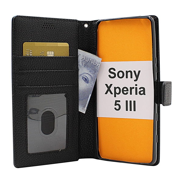 New Standcase Wallet Sony Xperia 5 III (XQ-BQ52) Röd