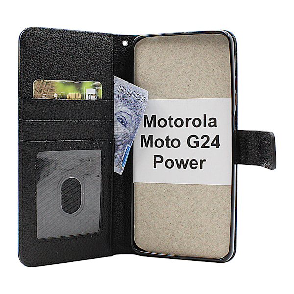 New Standcase Wallet Motorola Moto G24 Power Röd